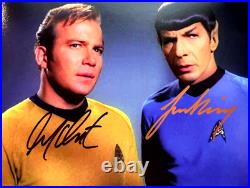 STAR TREK William Shatner, Leonard Nimoy Signed 8x10 Authentic Autograph withCOA STAR TREK William Shatner, Leonard Nimoy Signed 8x10 Authentic Autograph withCOA