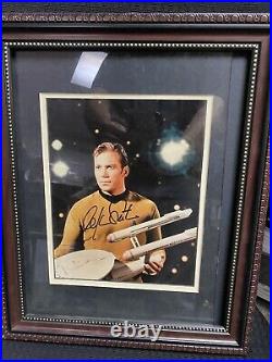 STAR TREK framed William Shatner Kirk signed autographed original Photo COA