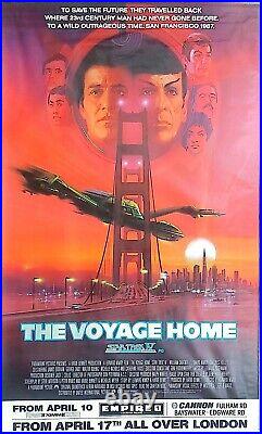 STAR TREK lV THE VOYAGE HOME ORIGINAL UK LARGE 40 X 60 FILM POSTER 1986