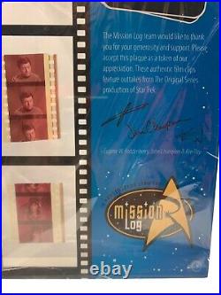 STAR TREK original TOS Filmclips Roddenberry Mission Log Plaque signet