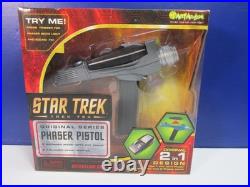 STAR TREK original series PHASER PISTOL 2 in 1 WORKING cosplay ART ASYLUM 2003