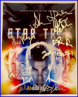 STAR TREK photo cast signed by whole crew Chris Pine Zachary Quinto auto withCOA