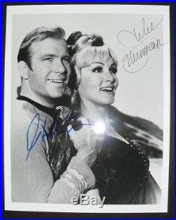 STAR TREK photo signed by WILLIAM SHATNER & JULIE NEWMAR, with COA, 8x10