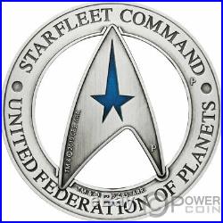 STARFLEET COMMAND Star Trek Original Set Silver Coins 1$ 2$ Tuvalu 2019