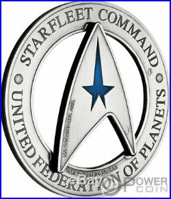 STARFLEET COMMAND Star Trek Original Set Silver Coins 1$ 2$ Tuvalu 2019