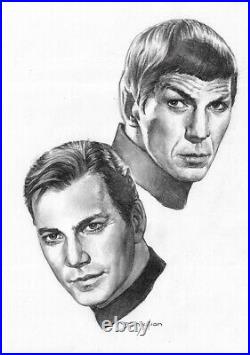 Sanjulian, Manuel Captain Kirk & Spock Star Trek Original Drawing