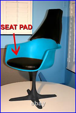 Seat Pad for Burke #116 chair. High quality, comfortable, Black Vinyl