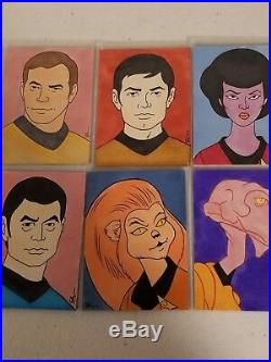 Set 10 Original Star Trek Art Sketch Cards ACEO By Shane McCormack Spock, Kirk