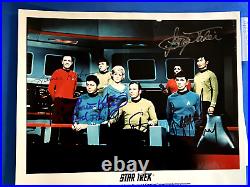 Signed 8x10 Original Star Trek Cast(Nimoy, Shatner, Takai, Kelley, Doohan) withCOA Signed 8x10 Original Star Trek Cast(Nimoy, Shatner, Takai, Kelley, Doohan) withCOA