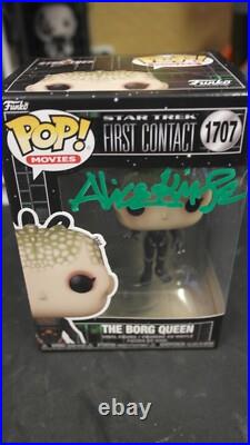 Signed Pop#1707 The Borg Queen Star Trek First Contact Alice Krige + COA Signed Pop#1707 The Borg Queen Star Trek First Contact Alice Krige + COA