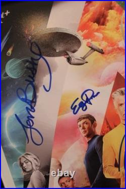 Signed Poster Star Trek Strange New Worlds 11x17 Jess Bush, Ethan Peck + COA