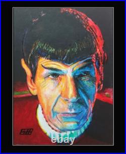 Spock Star Trek Nimoy Sketch Card Original Painted ACEO By Gavin Hunt