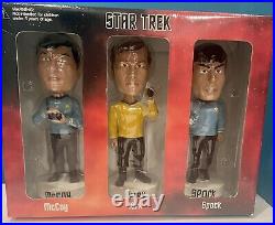 Star Trek 2005 Bobbleheads Kirk, McCoy, Spock Still In Original Box
