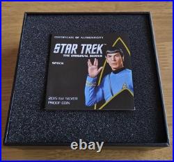 Star Trek 2015 Spock 1oz Silver Proof Coin with COA Perth Mint