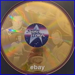 Star Trek 24kt Gold Etched Laser Disc Ltd Ed 774/2500 Uss Enterprise Kirk Coa