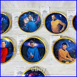 Star Trek 25th Anniversary Commemorative plates Lot of 8 1991 Hamilton