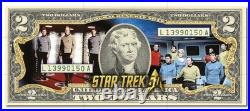 Star Trek 50th Anniversary $2 Dollar Bill Colourized Notes BRAND NEW IN WALLETS