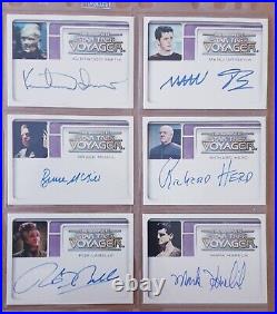 Star Trek Autograph Cards. Complete Voyager 2002 Rittenhouse. 9 Card Bundle