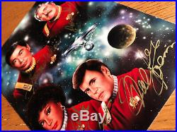 Star Trek Autographed Photo PSA/DNA COA 4 Signatures Doohan, Koenig, Nichols, Takei