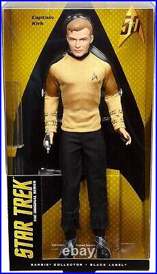 Star Trek Barbie Black Label Captain Kirk 2016 Sealed PERFECT