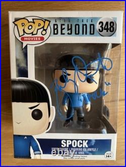 Star Trek Beyond Spock 348 SIGNED by Zachary Quinto ORIGINAL Funko Pop COA SWAU
