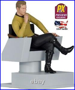 Star Trek Captain Kirk Command Chair Statue Figure Bookend Holder RARE #197/600
