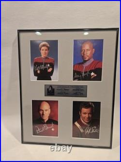 Star Trek Captains AUTOGRAPHED photos framed 30 Years 390 Of 995 COA