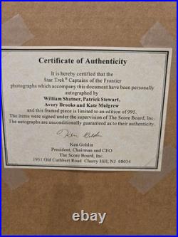 Star Trek Captains AUTOGRAPHED photos framed 30 Years 390 Of 995 COA