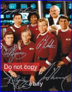 Star Trek Cast All Signed 8x10 Photo Original LOA
