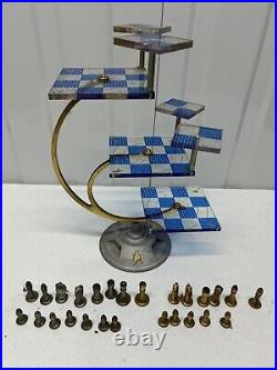 Star Trek Chess 3D Set. VINTAGE 1994 FRANKLIN MINT Missing a few pieces