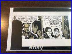 Star Trek Comic Original Art 1980 Newspaper Strip Single Panel withKirk! Spock