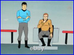 Star Trek Crew- Captain Kirk/Spock Original Painted Model Cel with Background