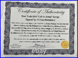 Star Trek DS-9 Call to Arms Script HAND-SIGNED by 13 Cast Members withCOA