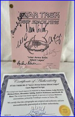 Star Trek DS-9 Inter Arma Enim Silent Leges Script SIGNED by 6 Cast withCOA
