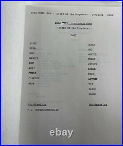 Star Trek DS-9 Tears of the Prophets Script HAND-SIGNED by 14 Cast withCOA