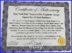 Star Trek DS-9 Tears of the Prophets Script HAND-SIGNED by 14 Cast withCOA
