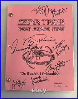 Star Trek DS9 Deep Space Nine Signed Script with7Autographs Voyager Actor Picardo
