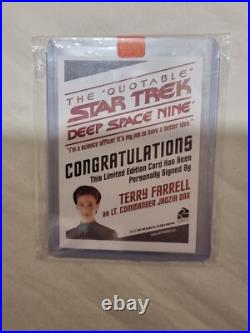 Star Trek Deep Space Nine Quotable Autograph Trading Card Terry Farrell Dax