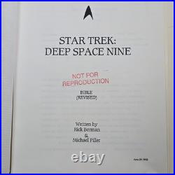 Star Trek Deep Space Nine Revised Original Script with COA #788
