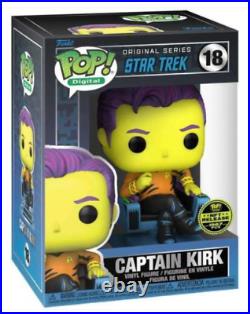 Star Trek Digital Funko Pop! Captain Kirk Legendary 18 Brand New Blacklight