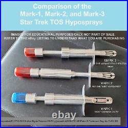 Star Trek, Dr. McCoy's MIRI Hypospray, RED vile, Machined Aluminum & Acrylic