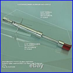 Star Trek, Dr. McCoys Hypospray M1, RED Vial, MACHINED ALUMINUM & Acrylic Star Trek, Dr. McCoys Hypospray M1, RED Vial, MACHINED ALUMINUM & Acrylic