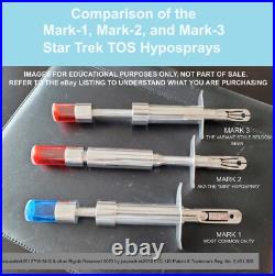 Star Trek, Dr. McCoys Hypospray M1, RED Vial, MACHINED ALUMINUM & Acrylic Star Trek, Dr. McCoys Hypospray M1, RED Vial, MACHINED ALUMINUM & Acrylic