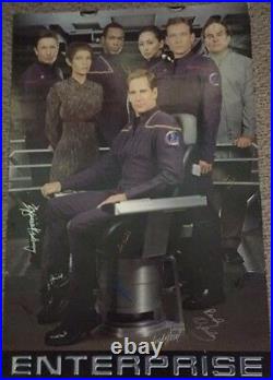 Star Trek Enterprise 27x41 Poster Signed by 10 Cast Members COA Discovery