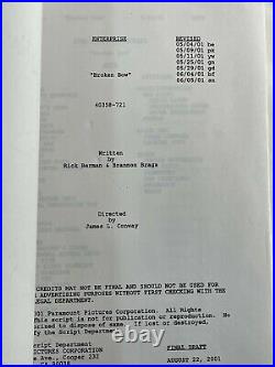 Star Trek Enterprise PILOT Broken Bow Script, HAND-SIGNED by FIVE Cast withCOA