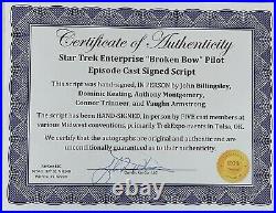 Star Trek Enterprise PILOT Broken Bow Script, HAND-SIGNED by FIVE Cast withCOA