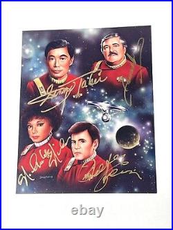 Star Trek Fab Four Autographed Picture Photo Doohan, Koenig, Takei, & Nichols