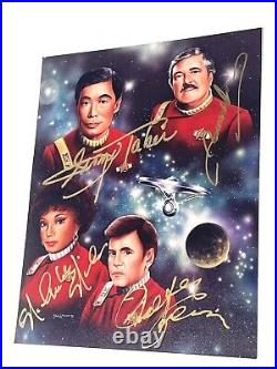 Star Trek Fab Four Autographed Picture Photo Doohan, Koenig, Takei, & Nichols