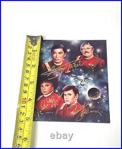 Star Trek Fab Four Autographed Picture Photo Doohan, Koenig, Takei, & Nichols