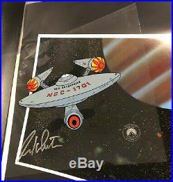 Star Trek Filmation U. S. S. Enterprise Seri-Cel 1995 Signed by William Shatner